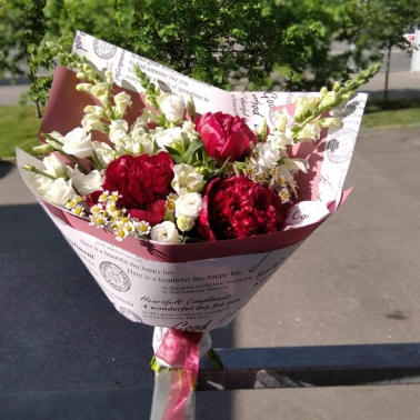 Букет «Красное и белое»