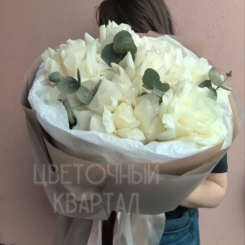 Букет &laquo; Белые французские розы&raquo;
