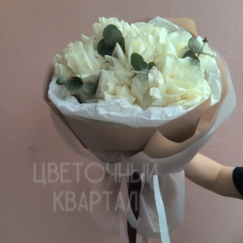 Букет &laquo; Белые французские розы&raquo;