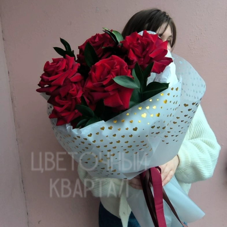 Букет &laquo; Красные французские розы &raquo;