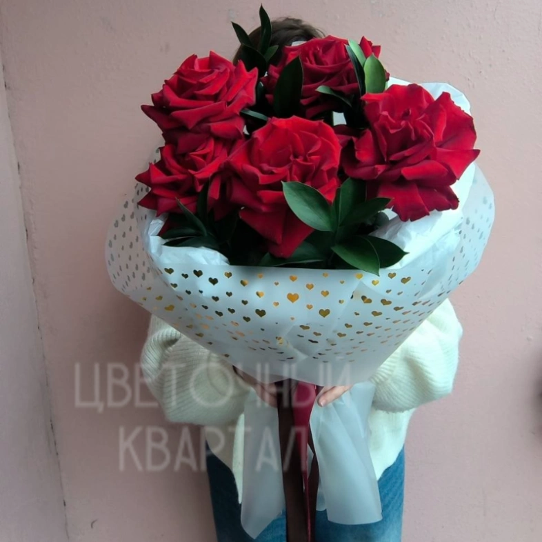 Букет &laquo; Красные французские розы &raquo;